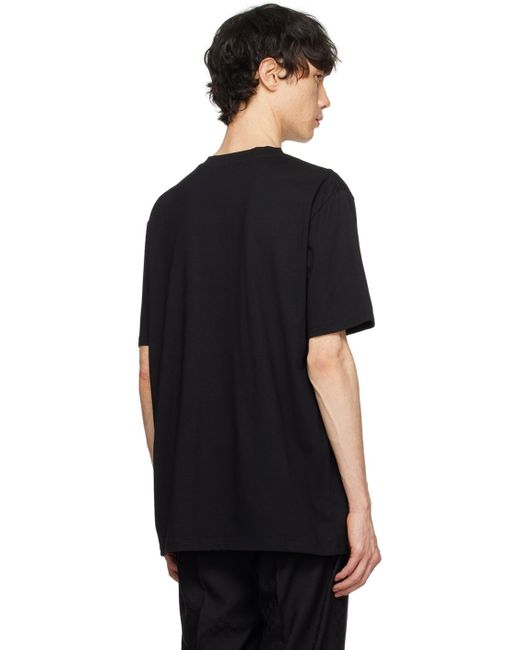 T-shirt noir à écusson Balmain pour homme en coloris Black