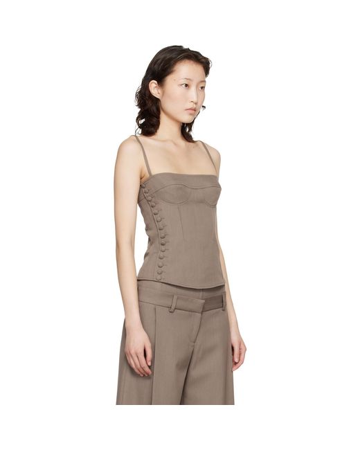 KNWLS Gray Jett Bustier Top