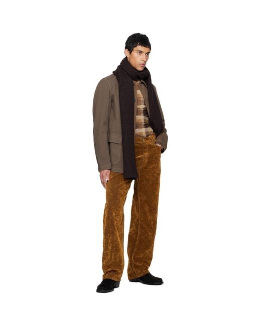 Dries Van Noten Black Wool Scarf for men