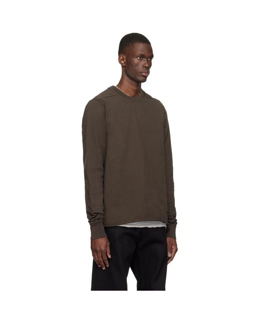 Rick Owens Black Temple Crewneck Sweatshirt for men