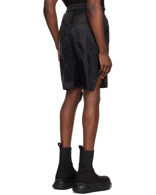 Rick Owens Black Champion Edition Beveled Pods Shorts for men