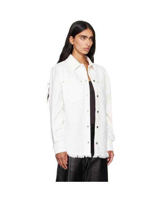 Ferragamo White Blouson Denim Jacket