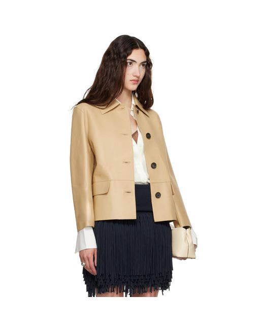 Totême Natural Bonded Leather Jacket