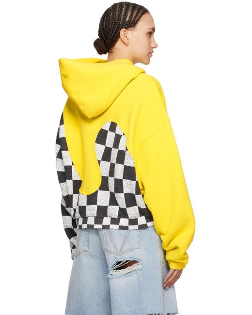 ERL Multicolor Yellow Paneled Hoodie