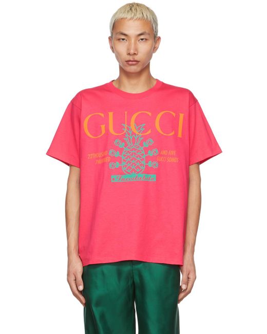 Gucci Cotton Musixmatch Edition '22,705' Pineapple T-shirt in Pink for ...