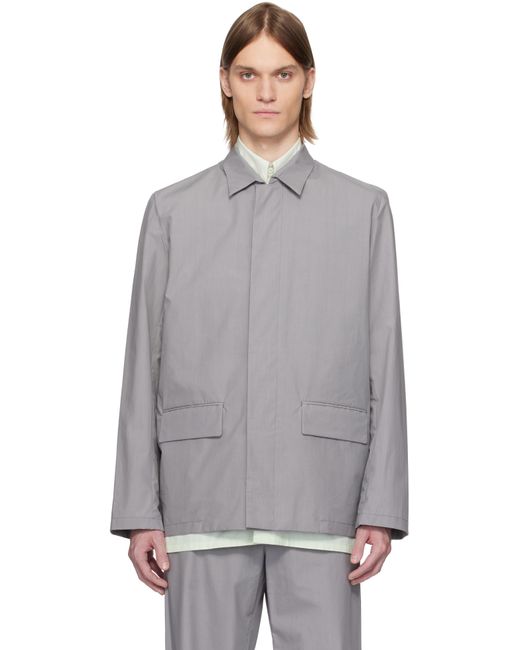 Rier Gray Waxed Cotton Jacket for men