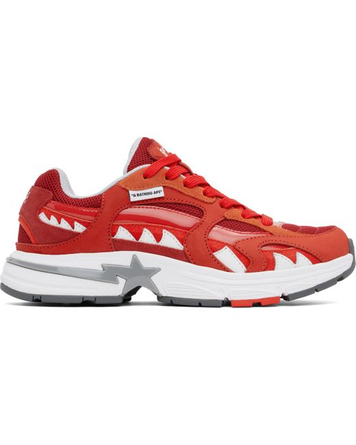 A Bathing Ape Red Shark Sta Korea M1 Sneakers for men