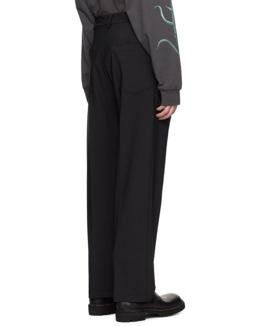 Song For The Mute Black Pleated Trousers for men