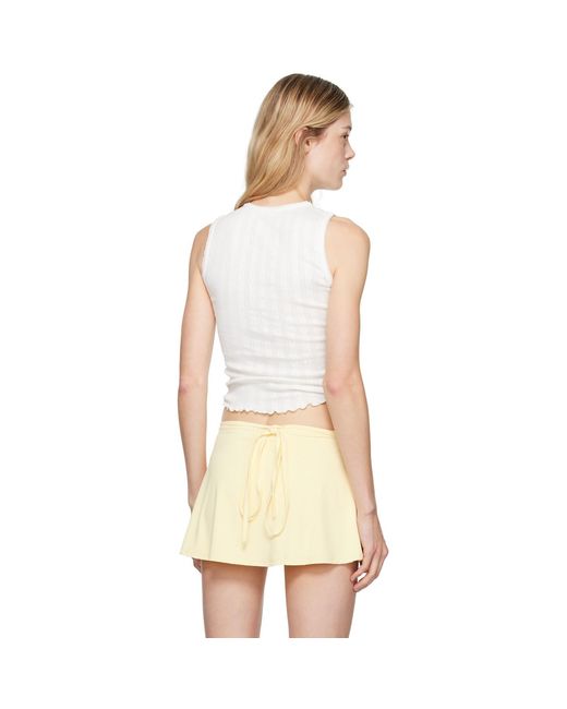 Sandy Liang Natural Clipper Tank Top