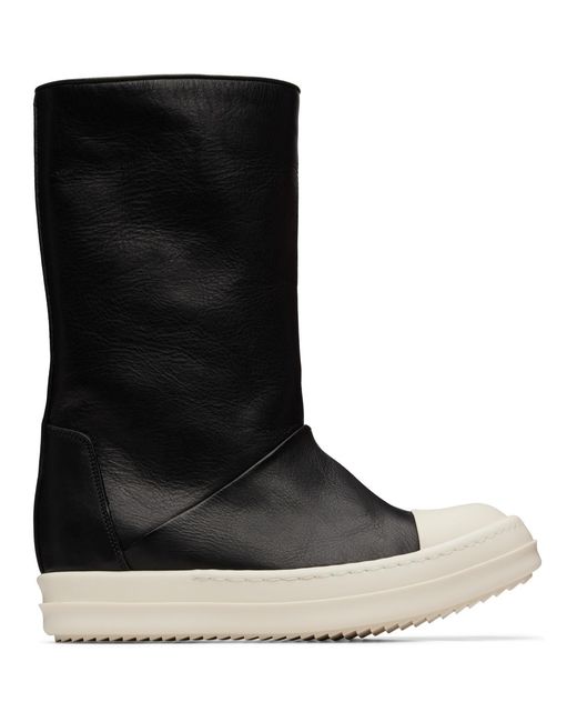 Rick Owens Black Tower Sneakwader Boots