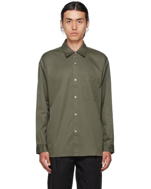 Frame コットン カーキ シャツ カラー グリーン メンズ Lyst Frame コットン カーキ シャツ カラー グリーン メンズ Lyst