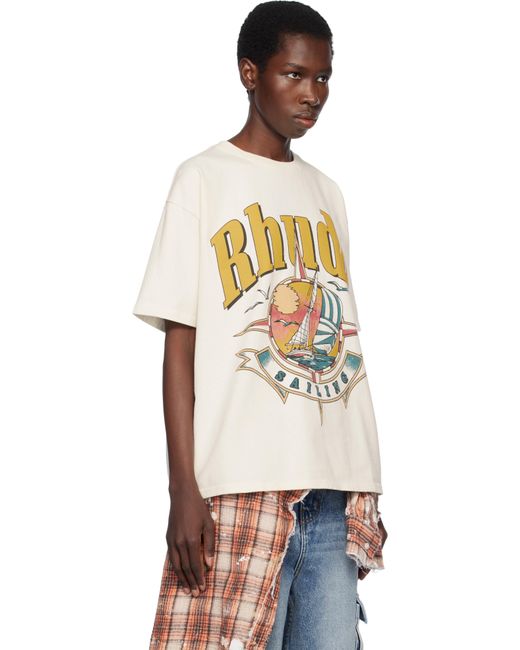 Rhude オフホワイト Port De Tシャツ Multicolor