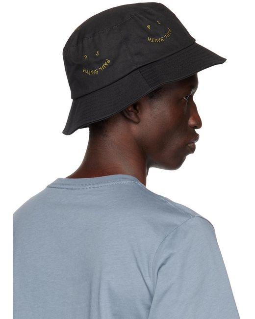PS by Paul Smith Blue Happy Bucket Hat for men