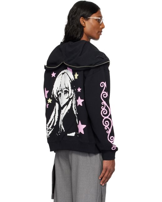 Ashley Williams Happy Manga Butterfly Hoodie in Black for Men | Lyst