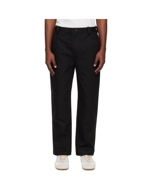 Studio Nicholson Black Denver Trousers for men