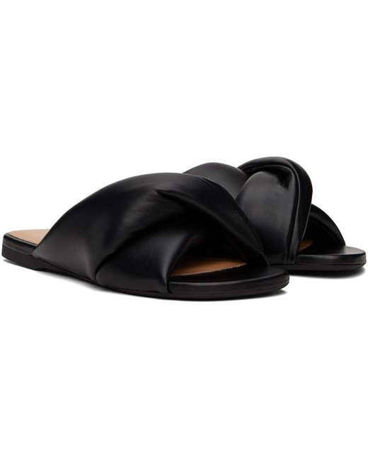 J.W. Anderson Black Twist Flat Sandals