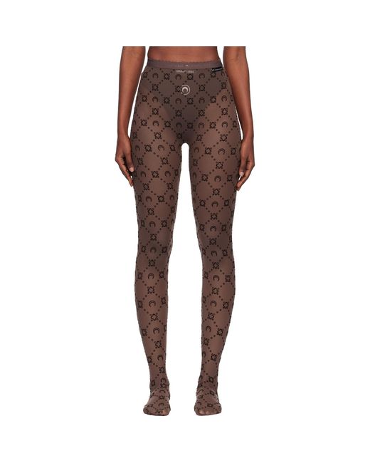 MARINE SERRE Multicolor Ssense Exclusive Recycled Mesh Flock Tights