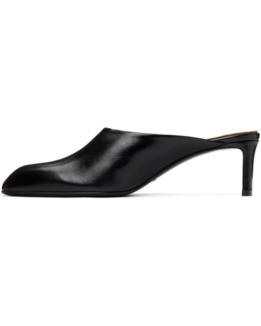 Khaite Black Colt Low Mule Heels