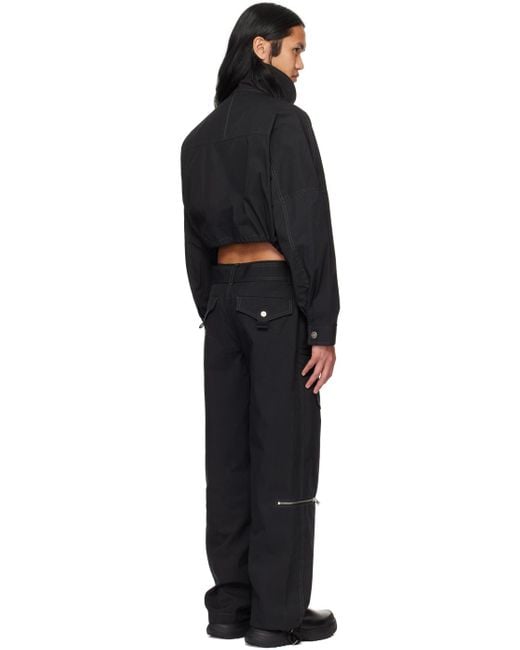 Dion Lee Black Pocket Jumpsuit for men