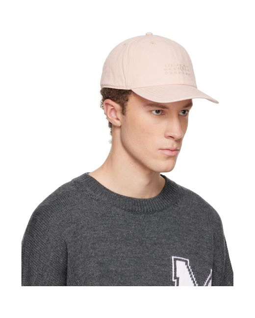 MM6 by Maison Margiela Gray Embroidered Logo Cap for men