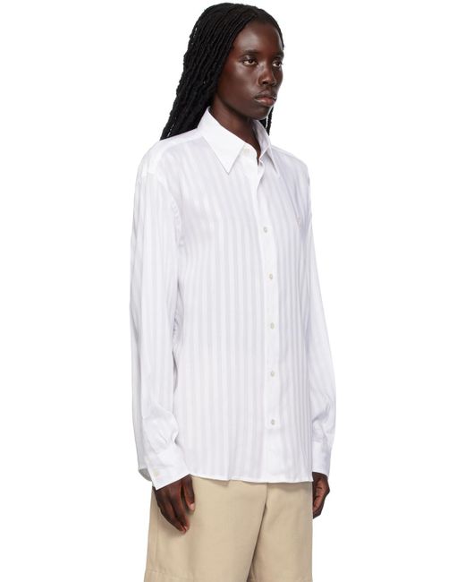Acne White Striped Shirt