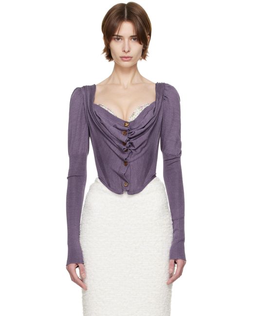 Vivienne Westwood Purple Bea Corset Cardi Blouse