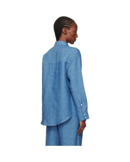 Rohe Blue Classic Chambray Shirt