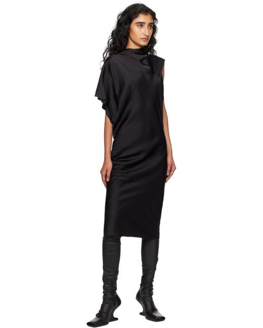 Rick Owens Black Concordians Seb Midi Dress
