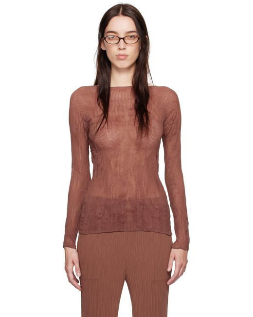 Issey Miyake Multicolor Chiffon Twist T-Shirt