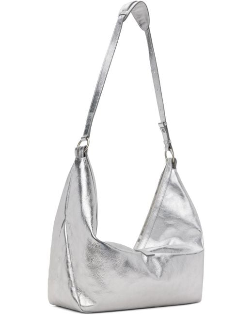 Sac argenté à patte de style ceinture MARGE SHERWOOD en coloris White