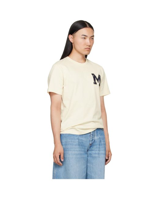 Moncler White Cotton Jersey Monogram T-Shirt for men