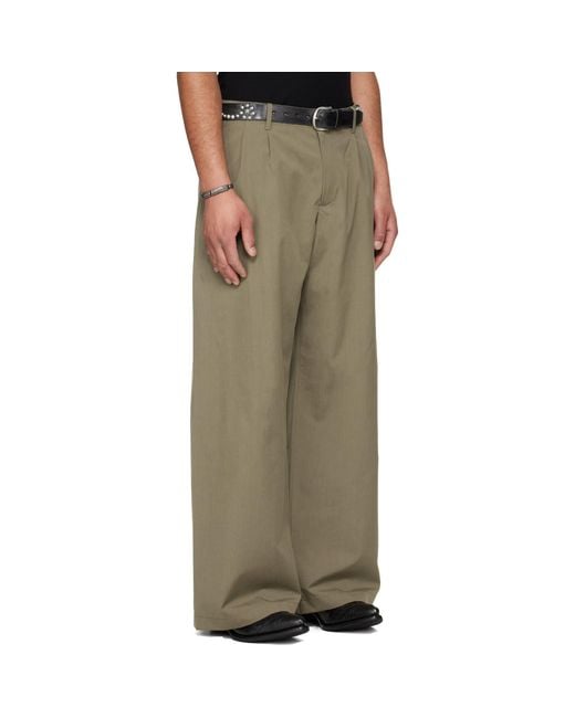 Our Legacy Brown Khaki Bridge Chino Trousers for men