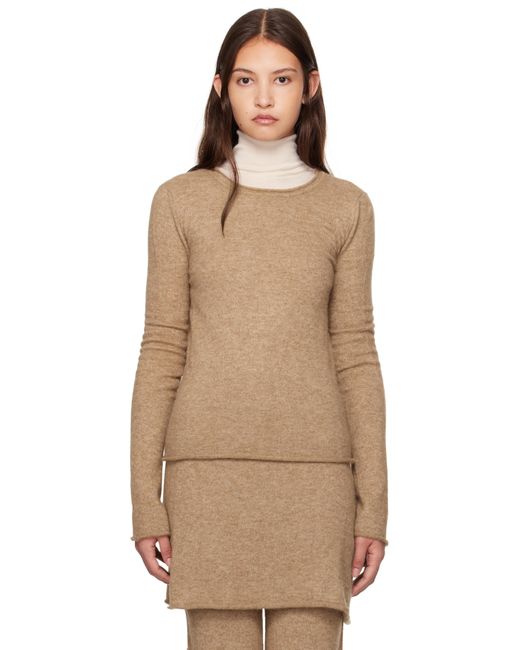 Tan crewneck sweater clearance
