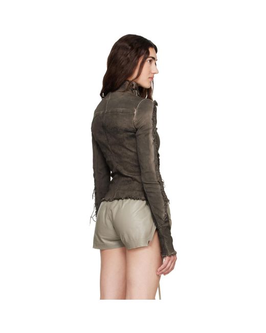 Rick Owens Brown Tower Gary Denim Jacket