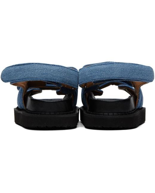 Isabel Marant Black Blue Madee Denim Sandals