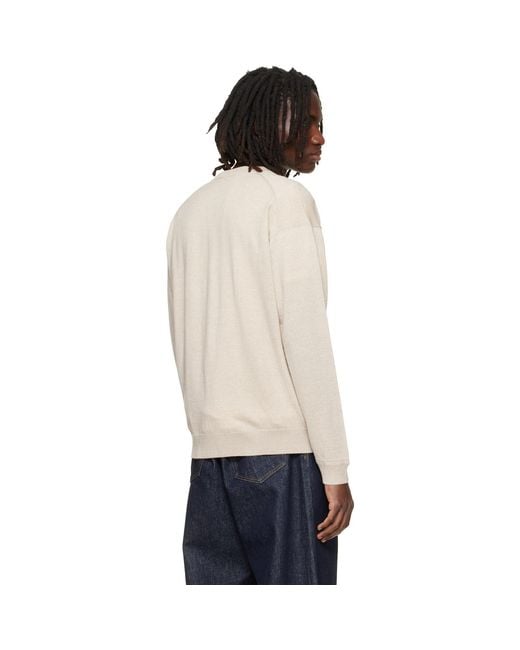 Maison Kitsuné Natural Fox Head Merino Comfort Cardigan for men