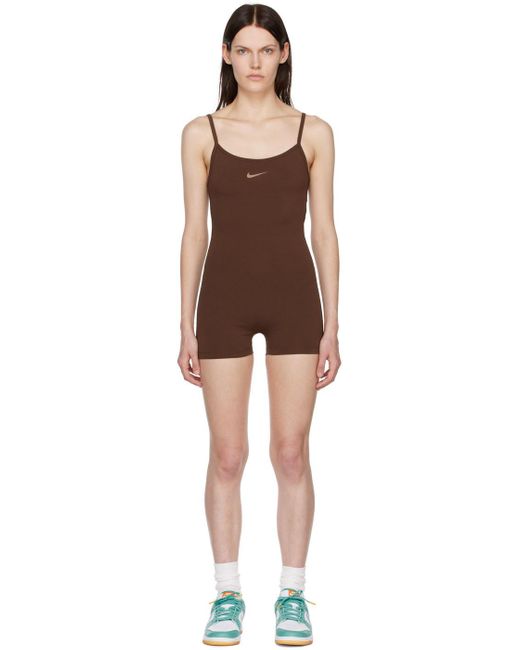 Nike Brown Cotton Jumpsuit | Lyst