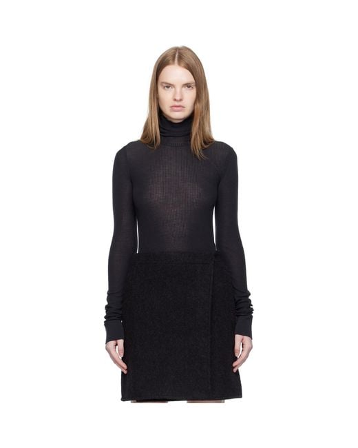 Lemaire Black Seamless Turtleneck