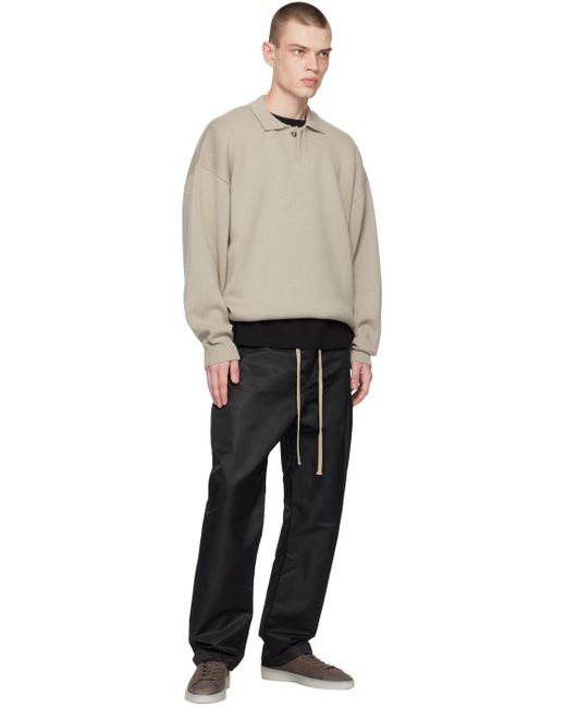 Fear Of God Black Relaxed Lounge Pants for men