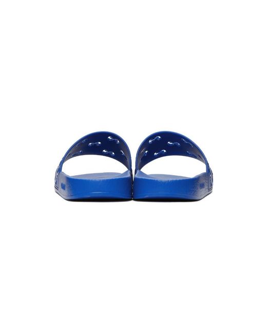 blue gucci gg slides