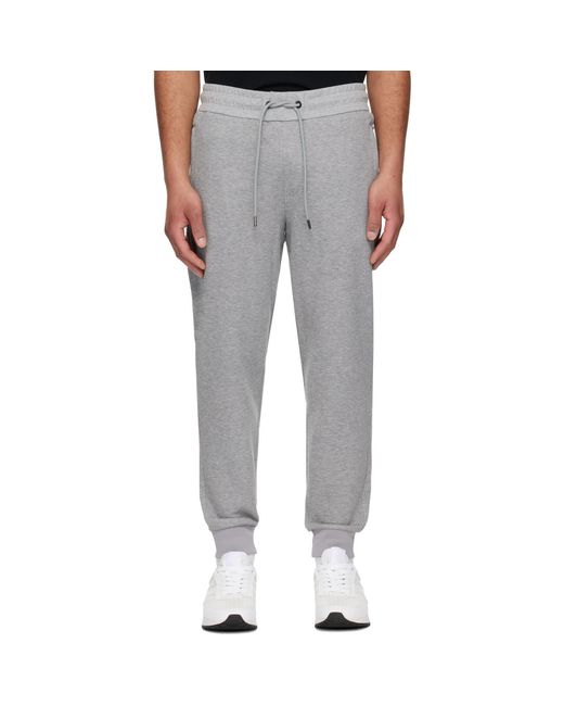 Boss Multicolor Stretch Cotton Cuffed Hems Sweatpants for men