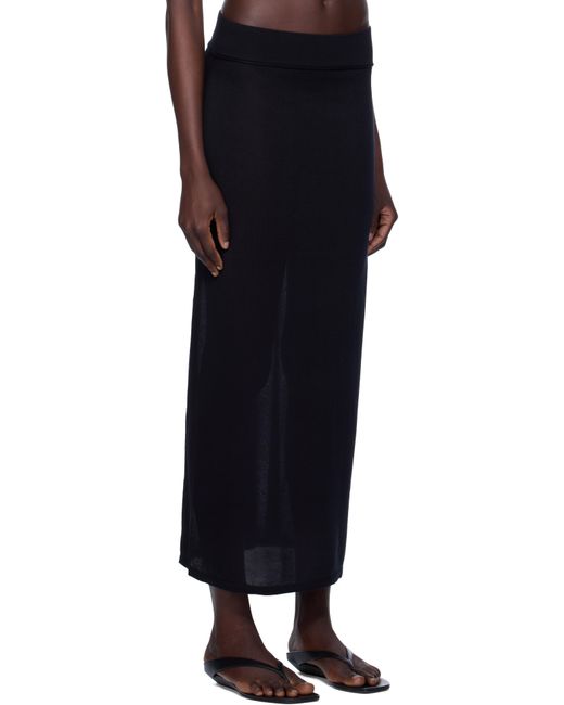 Totême  Black Knit Maxi Skirt