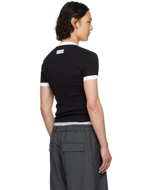 ☆MARINE SERRE ☆ブラックムーンロゴジャージーフィットTシャツ MARINE SERRE Marine Serre マリーン セル Tシャツ Moon Logo