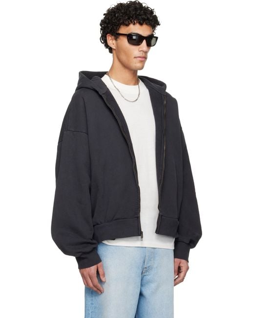 Fear Of God Blue Holiday Embroidered Classic Full Zip Hoodie for men