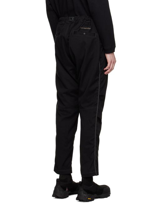 And Wander Black Climbing Pants for men