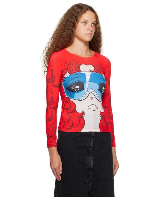 Pushbutton Red Ssense Exclusive goggles Girl Long Sleeve T-shirt