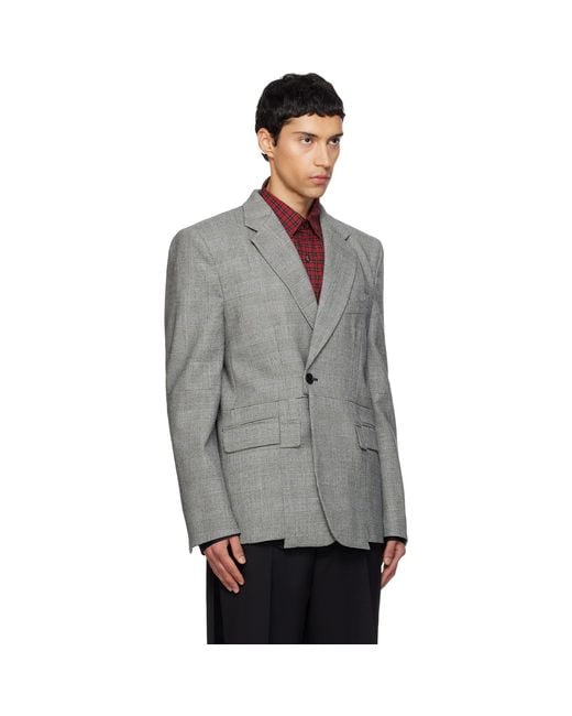 Vetements Gray Cut-Up Tailored Blazer for men