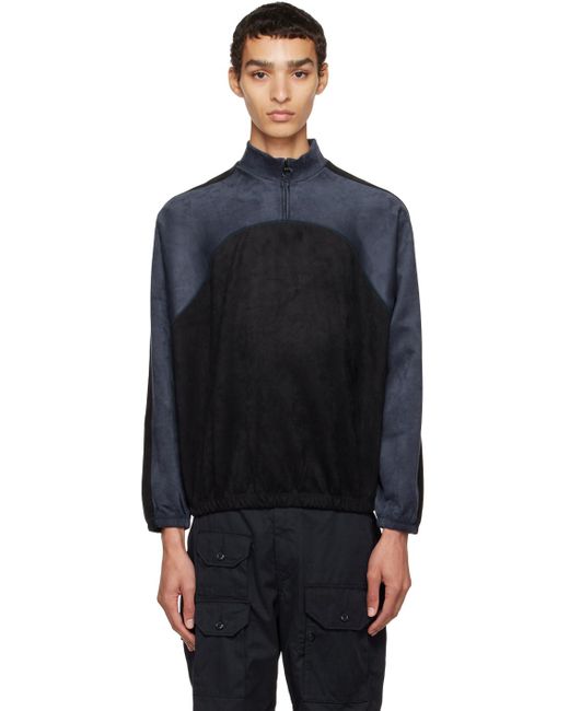 Sasquatchfabrix Black Half-zip Sweatshirt for men