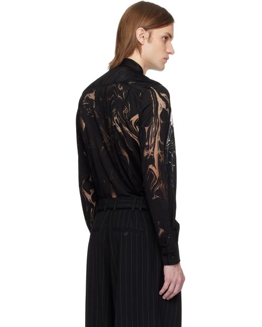 Chemise Noire À Motif Graphique Et À Coupe Classique Louis-Gabriel Nouchi pour homme en coloris Black