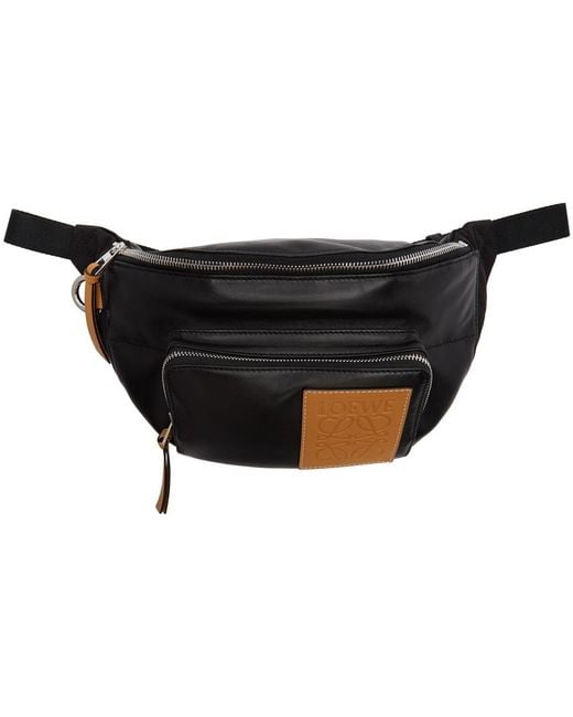 Loewe Denim Puffy Bum Bag in Black for Men Save 30 Lyst
